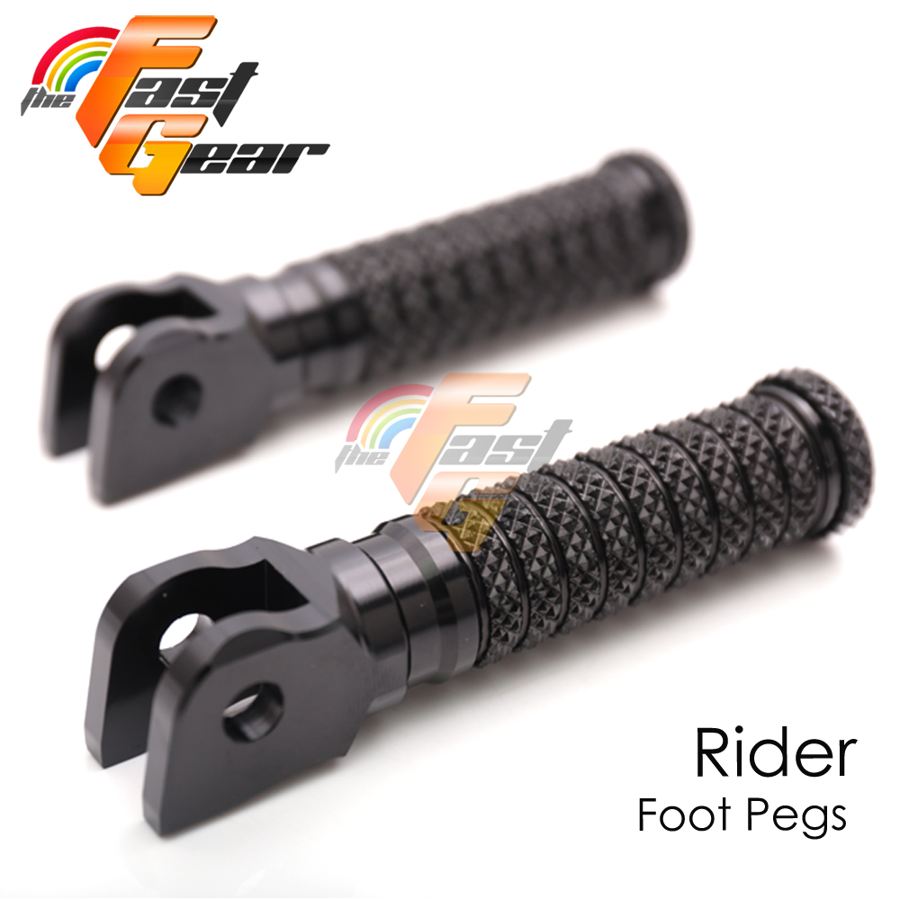 FDB Aluminum Front Foot Peg Adapters For Yamaha YZF R25 (2014-2020) & YZF R3 (2015-2020) - Pair Silver